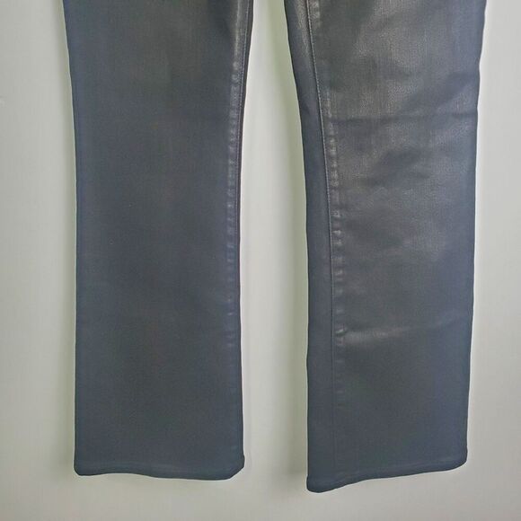 Madewell Coated Pleather Mid Rise Kick Out Pants Size 26 - Picture 3 of 9